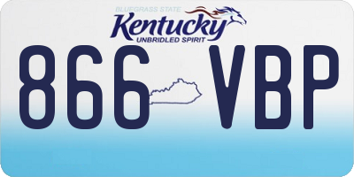 KY license plate 866VBP