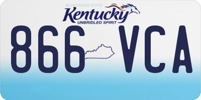KY license plate 866VCA