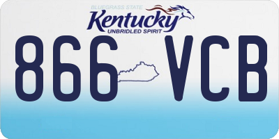KY license plate 866VCB