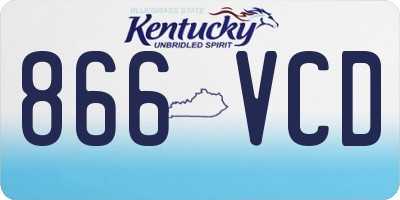 KY license plate 866VCD