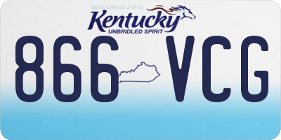 KY license plate 866VCG