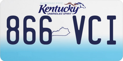KY license plate 866VCI
