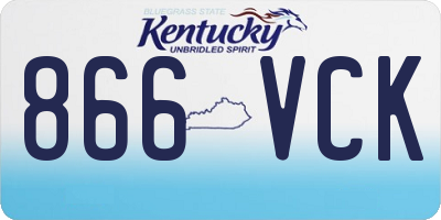 KY license plate 866VCK