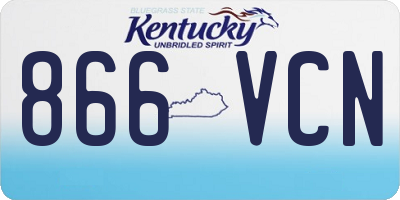 KY license plate 866VCN