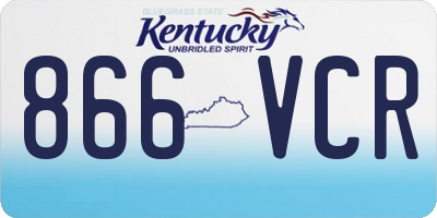 KY license plate 866VCR
