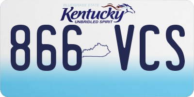 KY license plate 866VCS