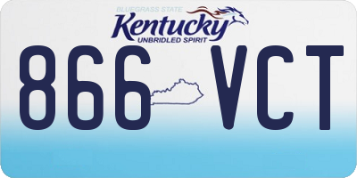 KY license plate 866VCT