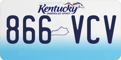 KY license plate 866VCV