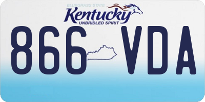 KY license plate 866VDA