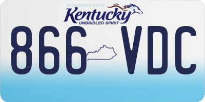 KY license plate 866VDC