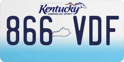 KY license plate 866VDF