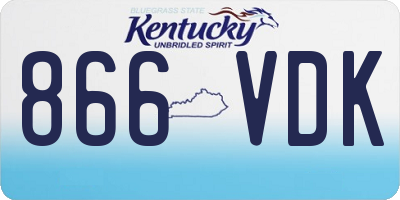 KY license plate 866VDK
