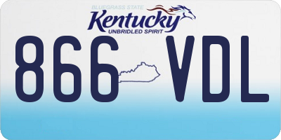 KY license plate 866VDL