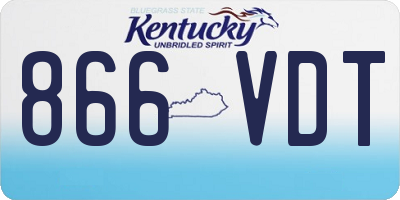 KY license plate 866VDT