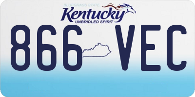 KY license plate 866VEC