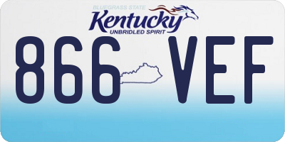 KY license plate 866VEF