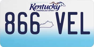 KY license plate 866VEL