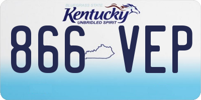 KY license plate 866VEP