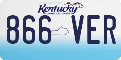 KY license plate 866VER