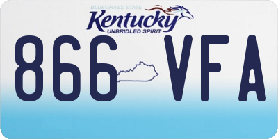 KY license plate 866VFA