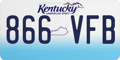 KY license plate 866VFB