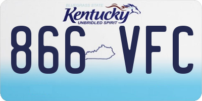 KY license plate 866VFC