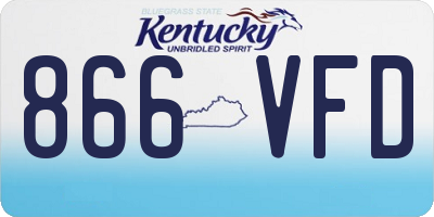KY license plate 866VFD