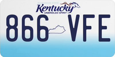 KY license plate 866VFE