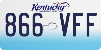 KY license plate 866VFF