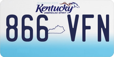 KY license plate 866VFN