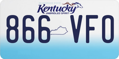 KY license plate 866VFO