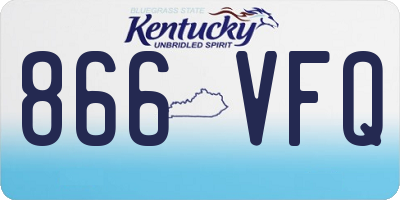 KY license plate 866VFQ