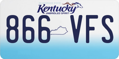 KY license plate 866VFS