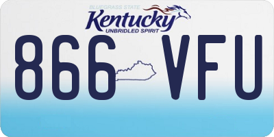 KY license plate 866VFU