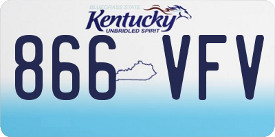 KY license plate 866VFV