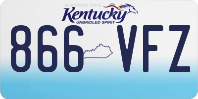 KY license plate 866VFZ
