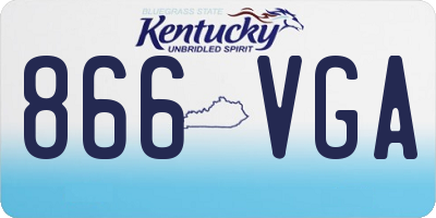 KY license plate 866VGA