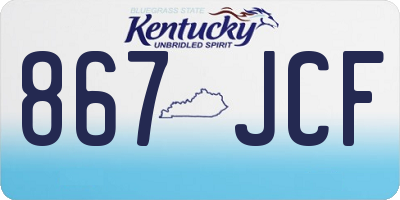 KY license plate 867JCF