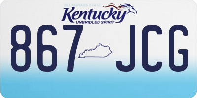 KY license plate 867JCG