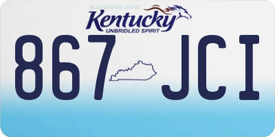 KY license plate 867JCI