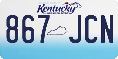 KY license plate 867JCN