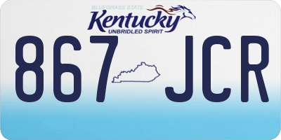 KY license plate 867JCR