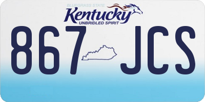 KY license plate 867JCS