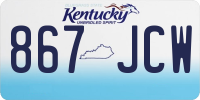 KY license plate 867JCW