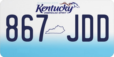 KY license plate 867JDD