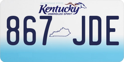 KY license plate 867JDE
