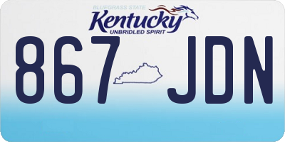 KY license plate 867JDN