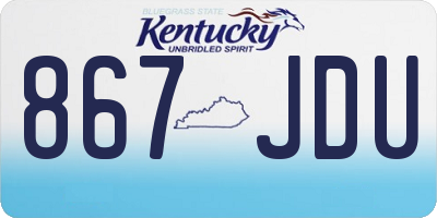 KY license plate 867JDU