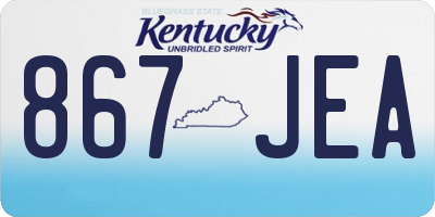 KY license plate 867JEA