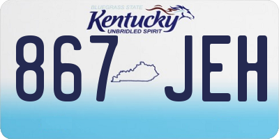KY license plate 867JEH